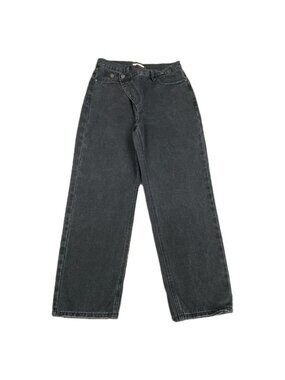 Elan Jeans Womens Large Black 100% Cotton Mid Rise All Day Comfort Straight Leg